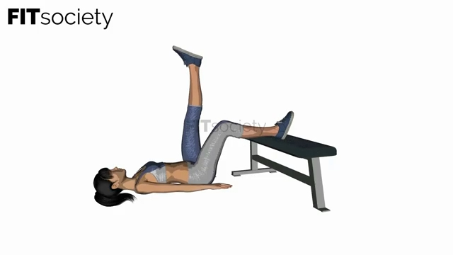 Raised Bench Single Leg Hip Lift