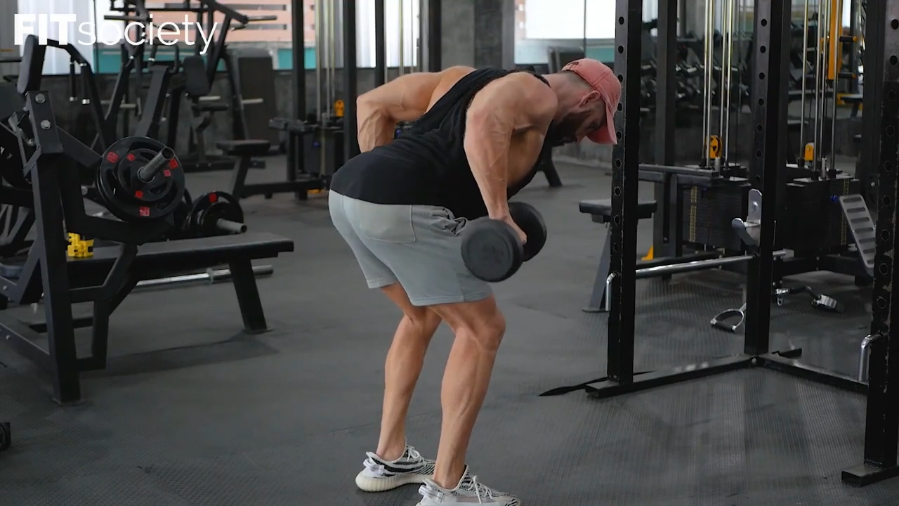 Dumbbell Wide Row