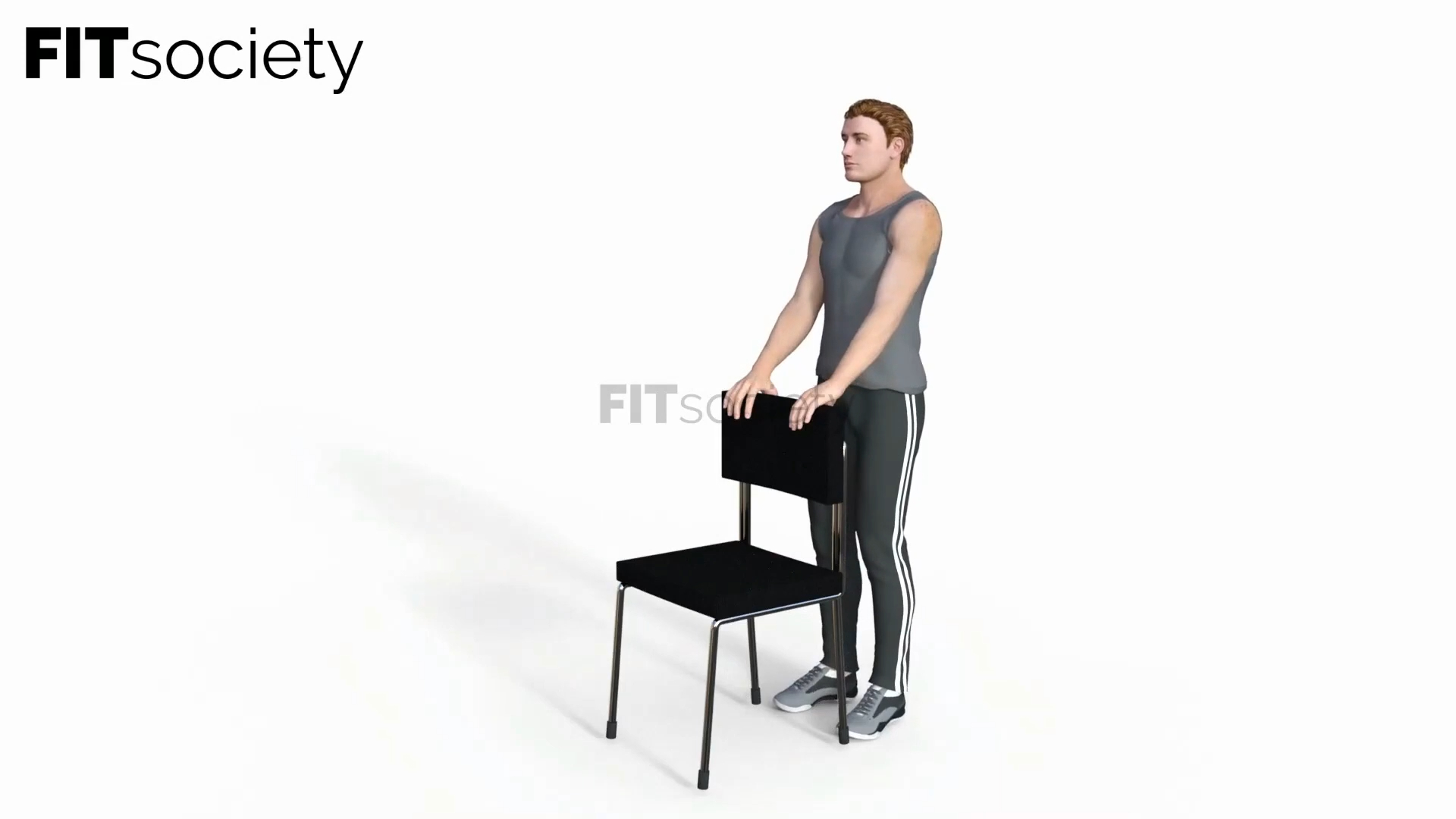 Élévations des mollets sur chaise