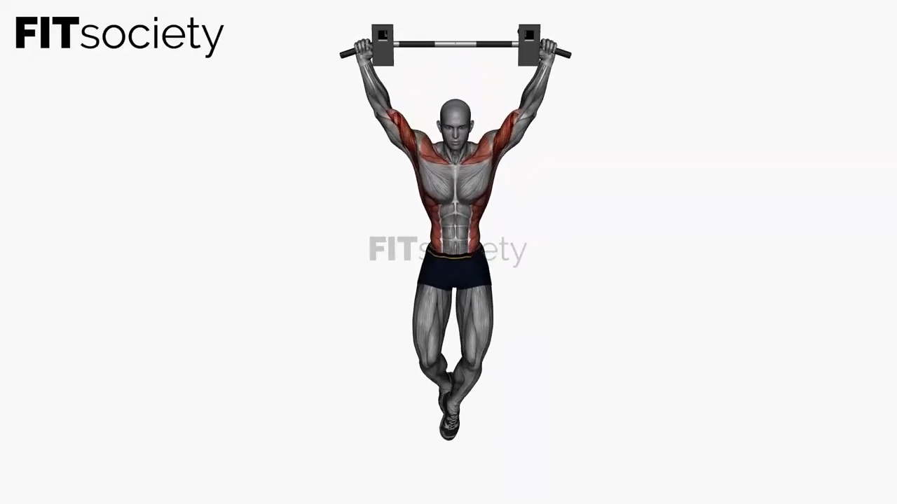 Wide-Grip Pull-Up Front View