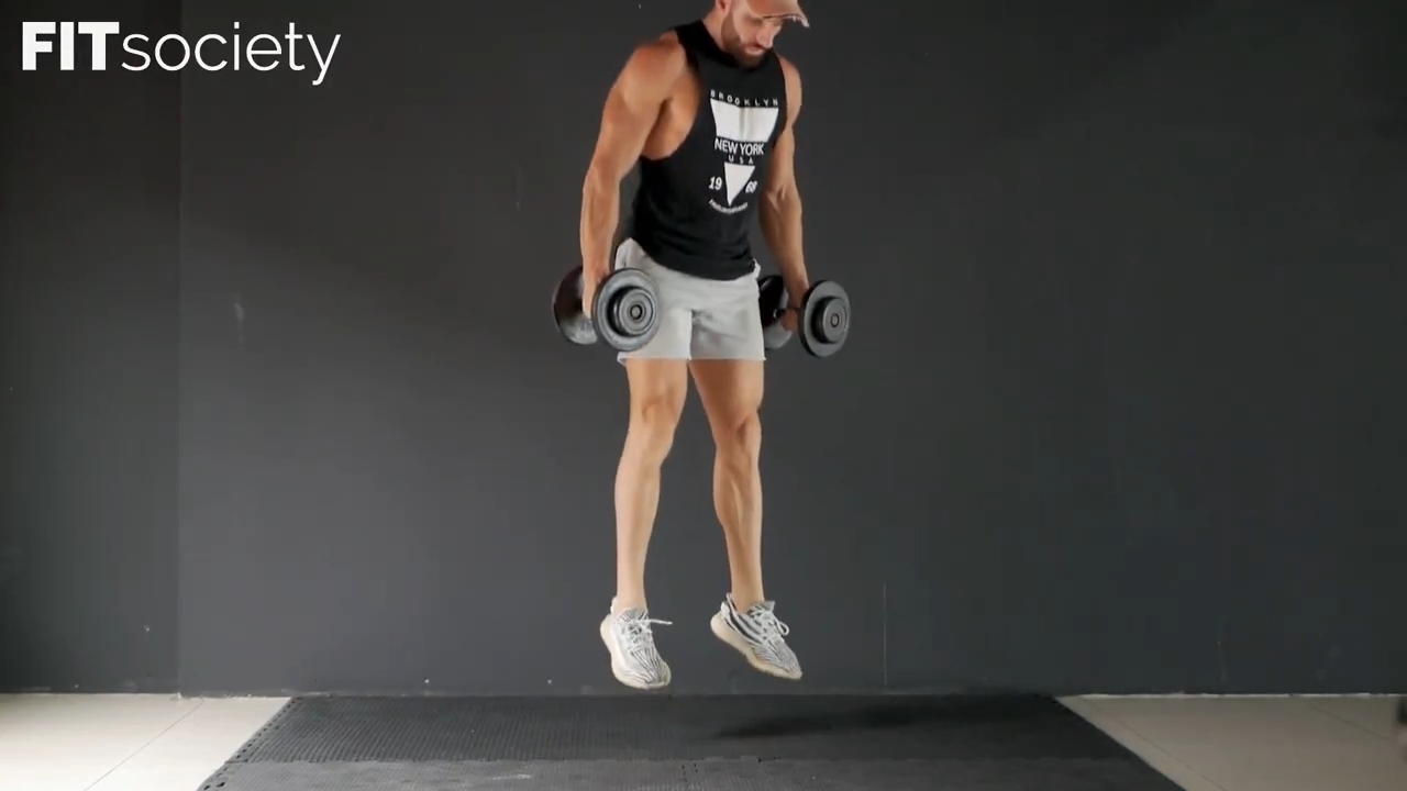 Dumbbell Jump Squats