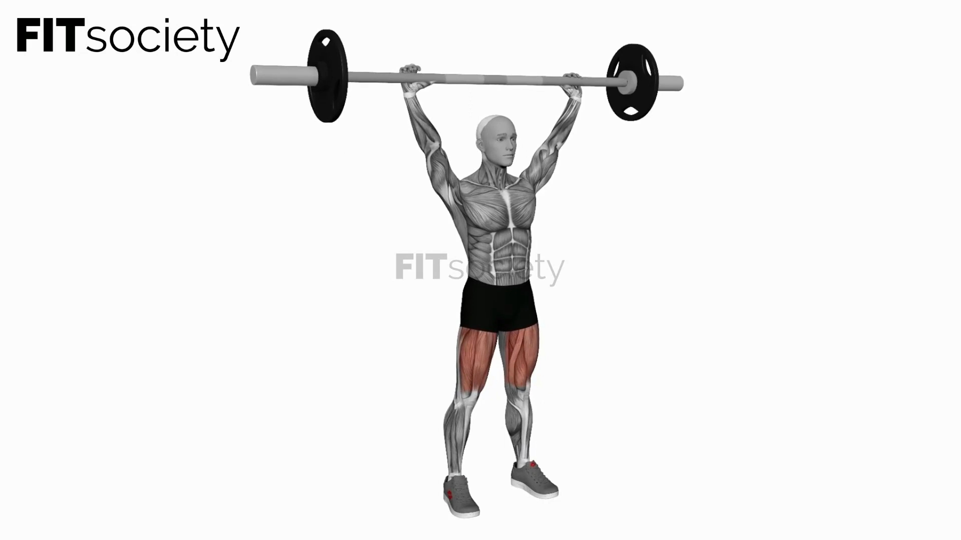 Squat avec barre au-dessus de la tête