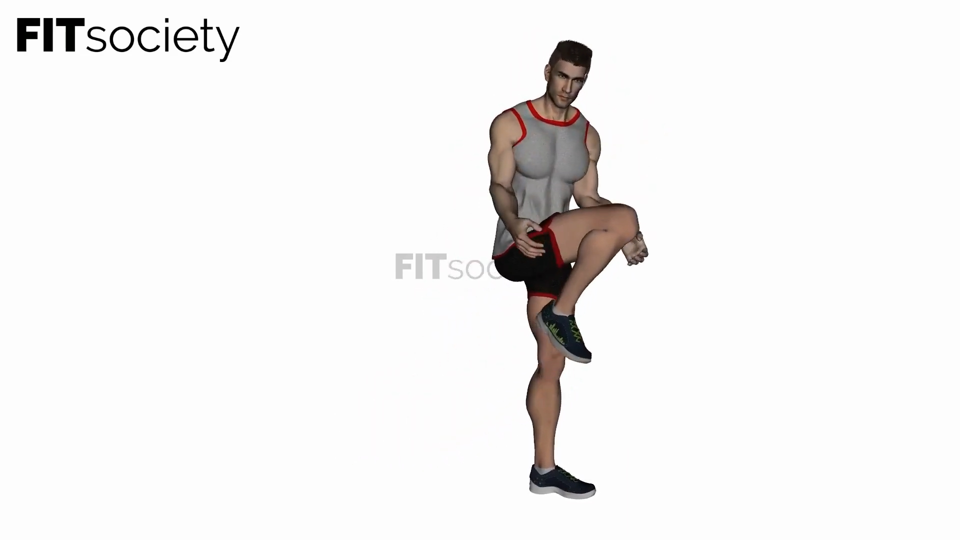 High Knees mit Hackbewegung