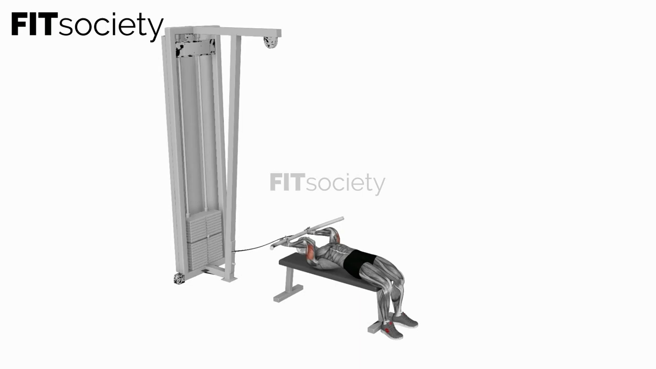 Cable Lying Triceps Extension (Low)