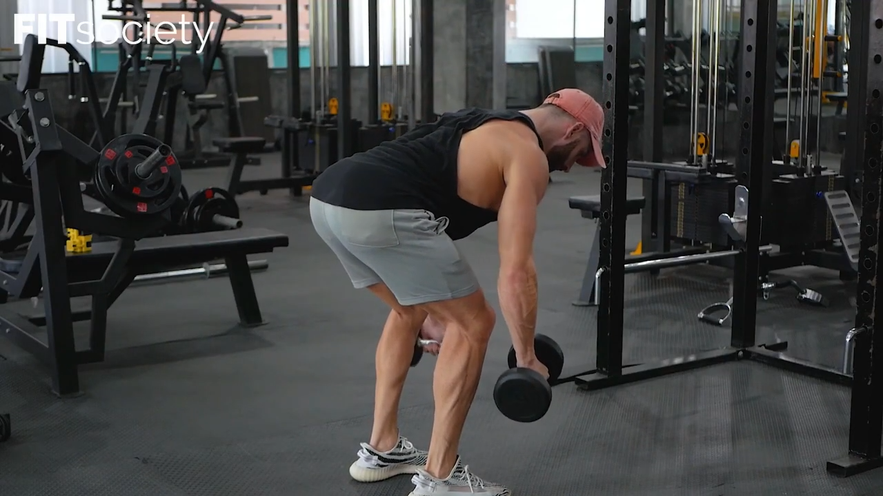 Dumbbell Wide Row