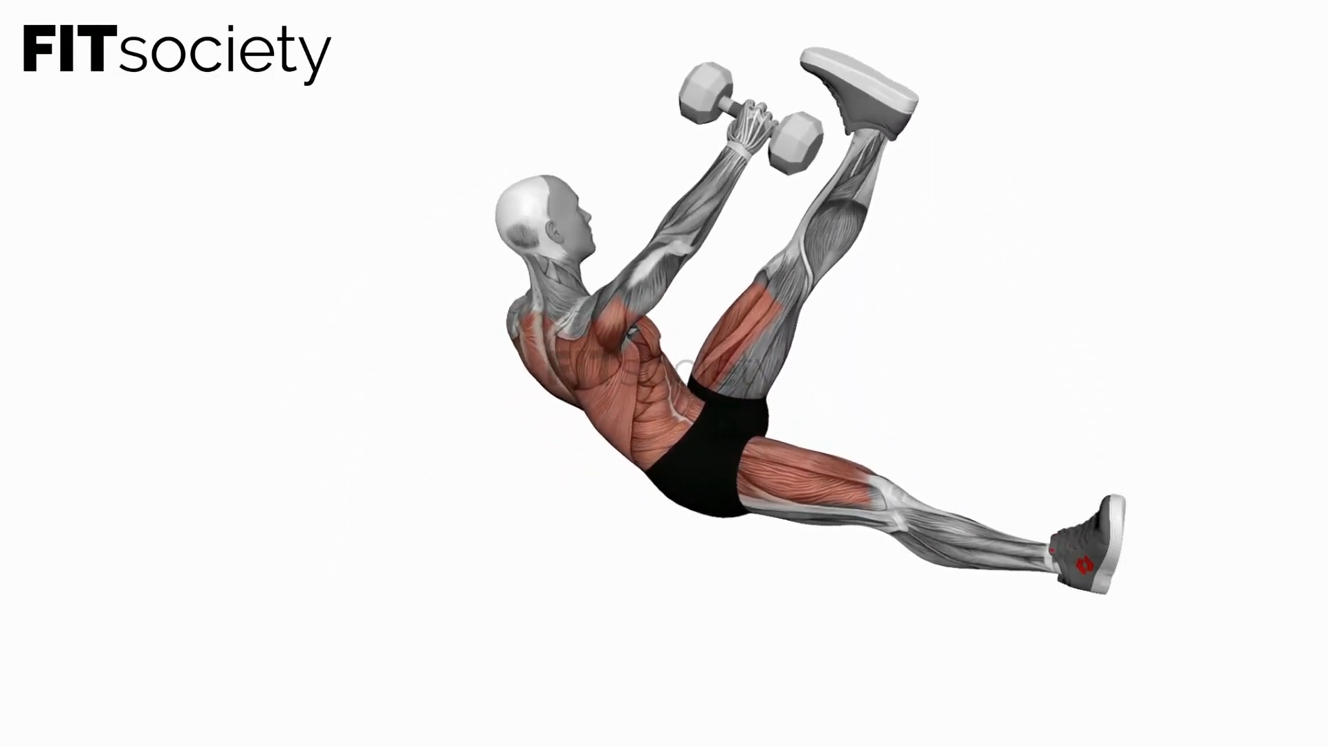 Dumbbell Single Arm Starfish Crunch