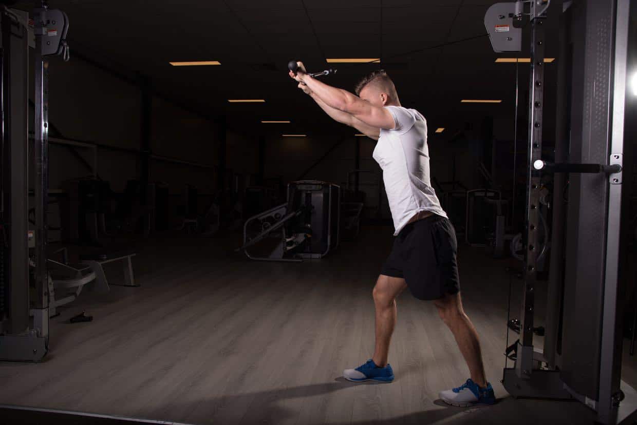 Cable Forward Triceps Extensions