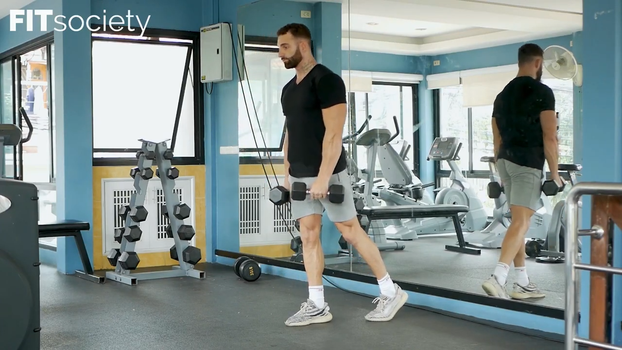 Dumbbell Staggered Stance Rdl