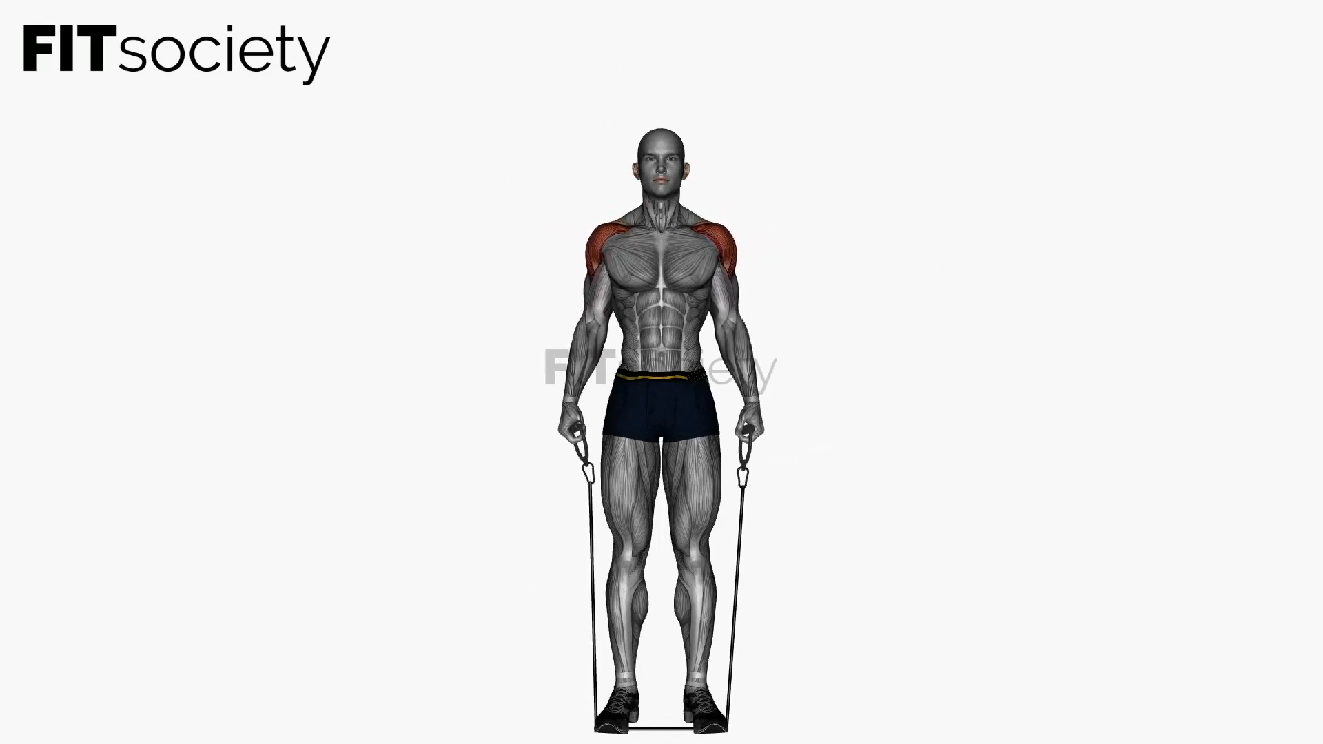 Lateral Raise To Shoulder Press Resistance Band Cable