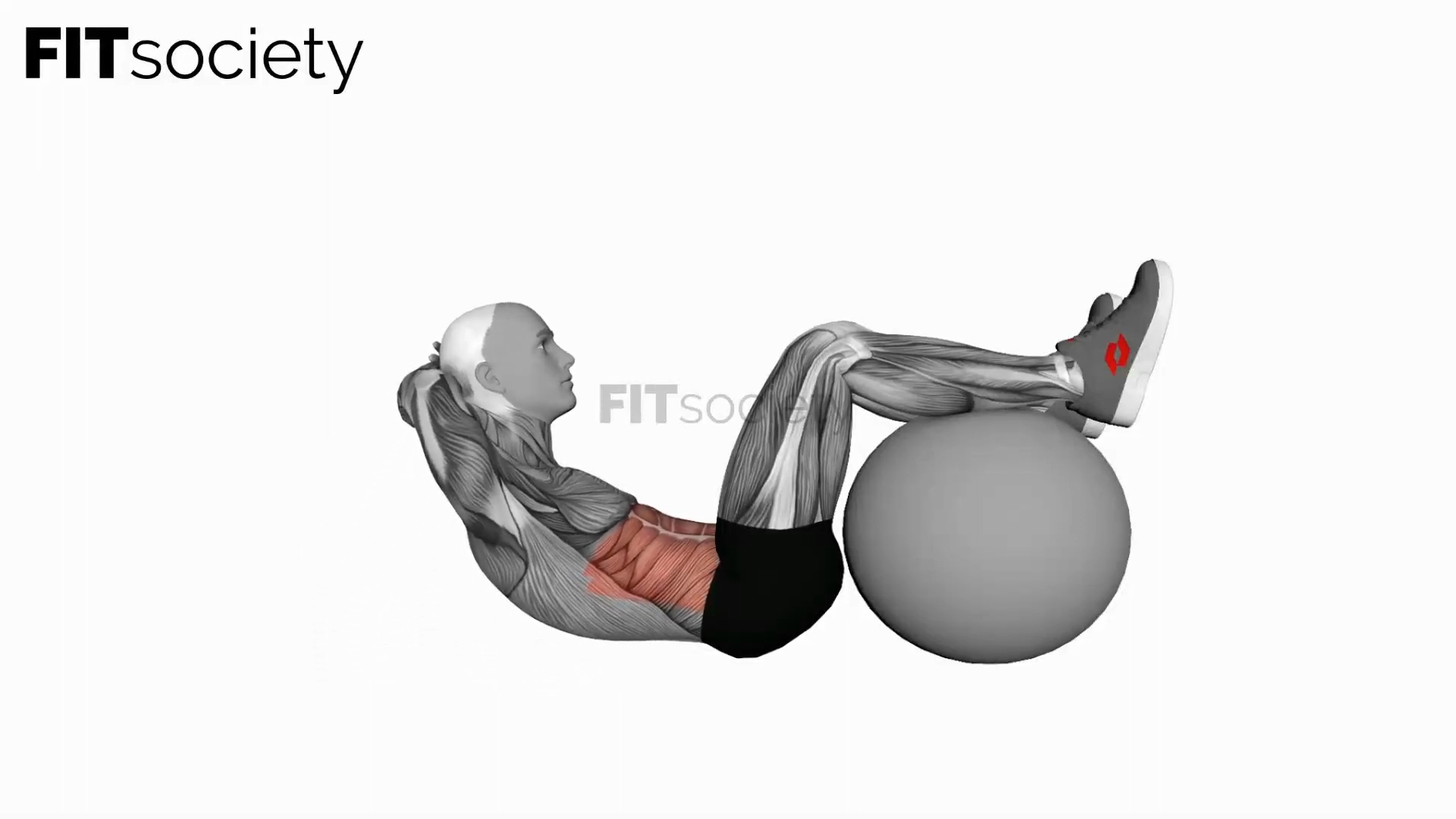 Crunch (jambes sur ballon de stabilité)