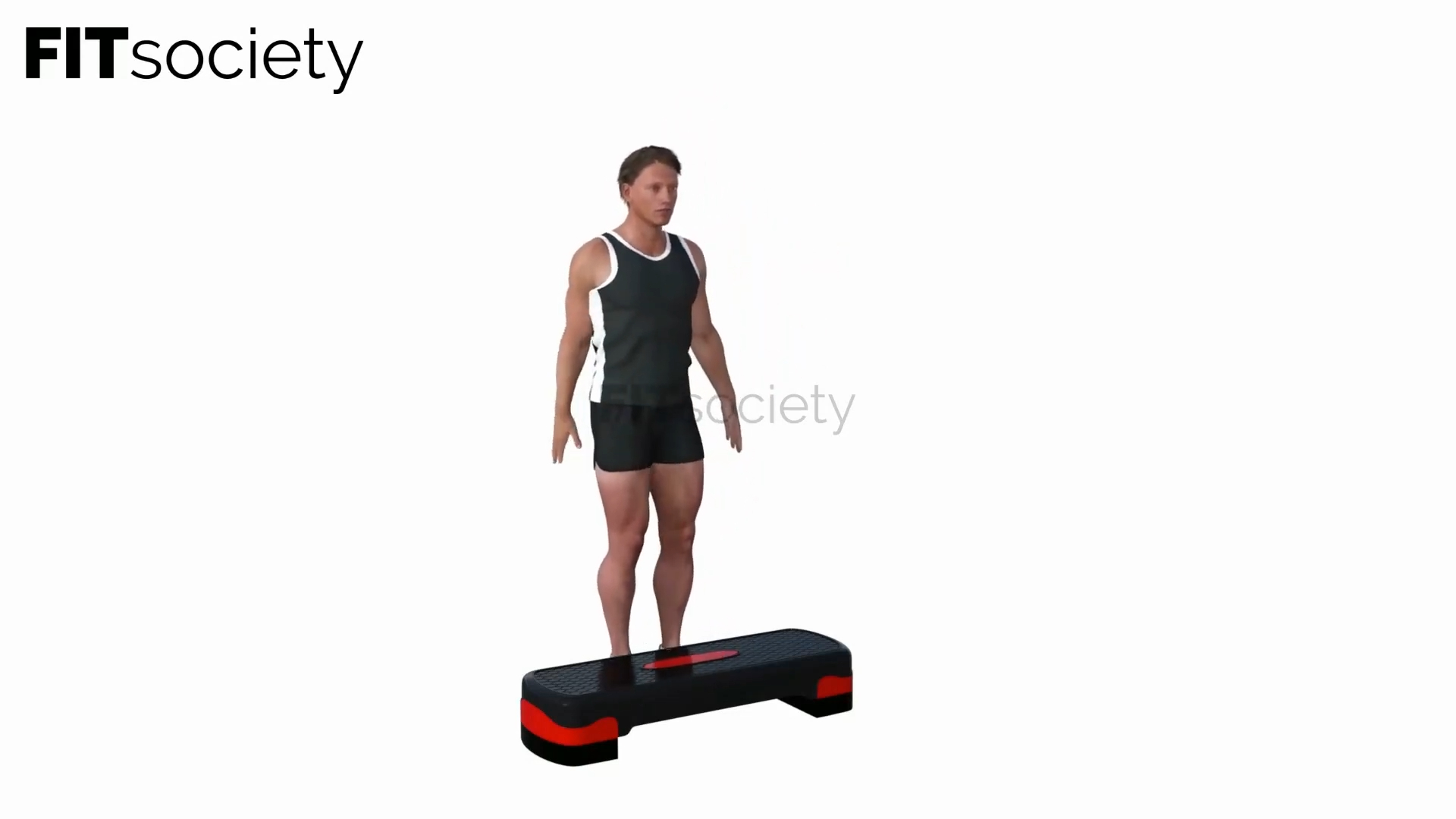 Subidas al step con elevación alta de rodilla V2