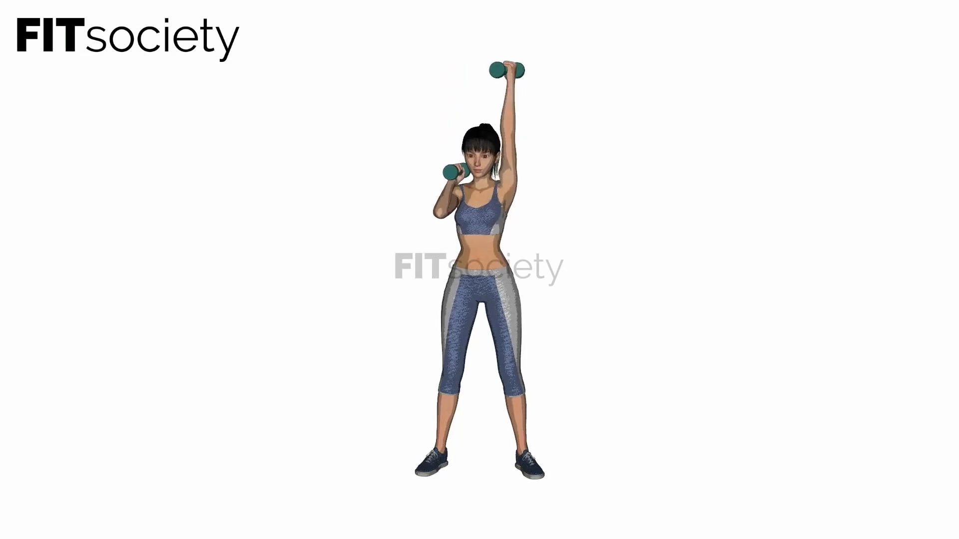 Alternate Shoulder Press - Woman Example