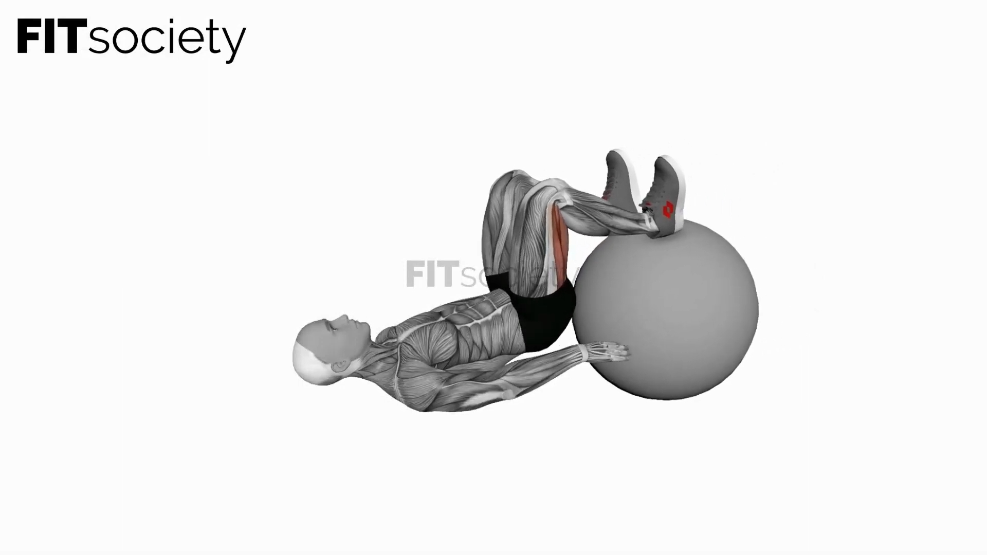 Curl de piernas con balón de estabilidad