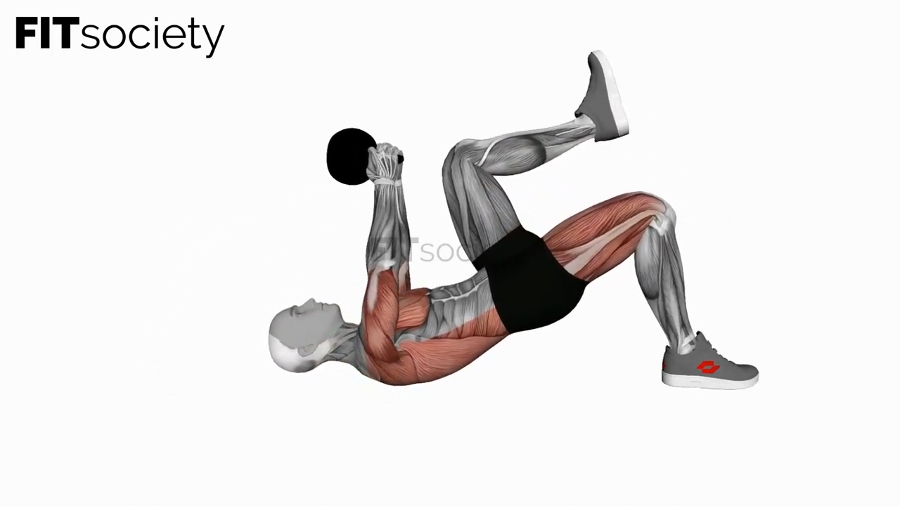Kettlebell Single Leg Glute Bridge Pullover