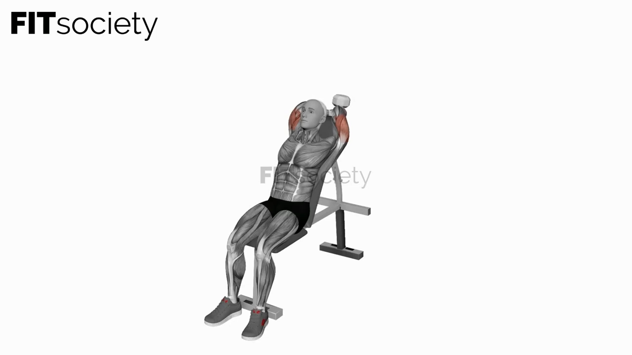 Dumbbell Incline Two-Arm Extension