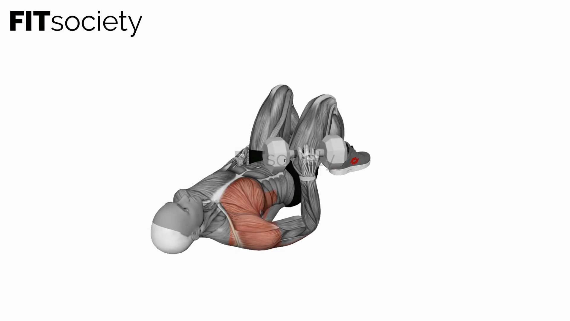 Dumbbell Single Arm Floor Press From Close Elbow