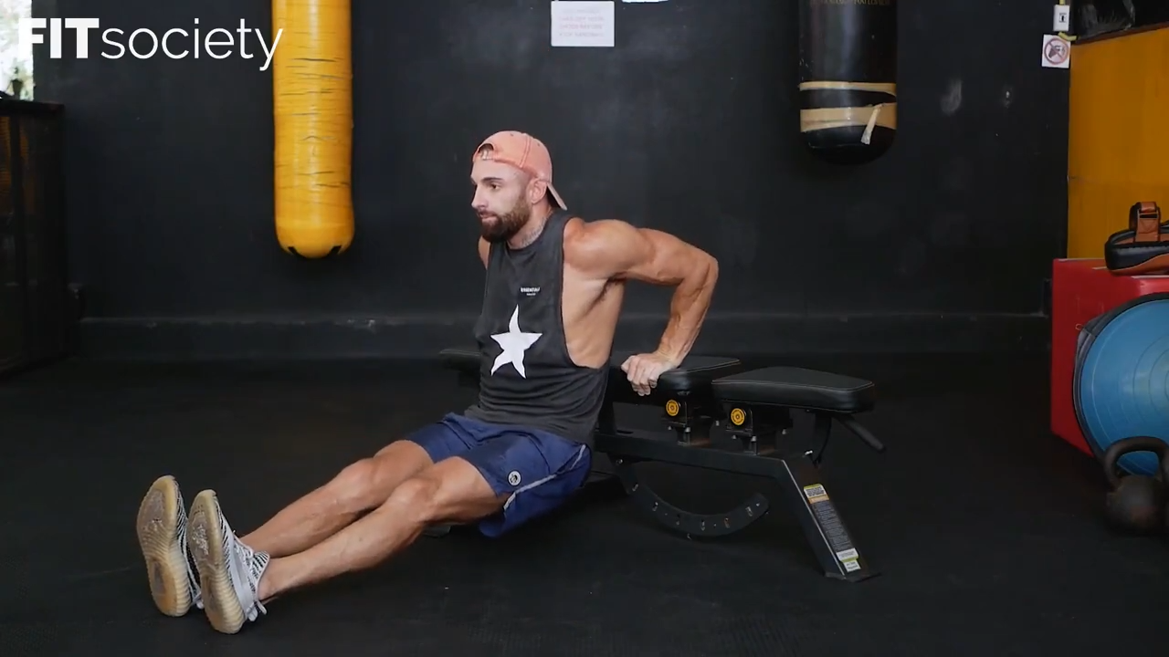 Triceps Dips on a Bench