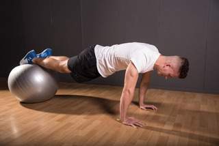 Decline Push-Up on Stability Ball