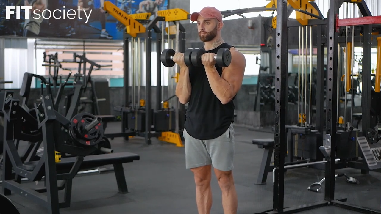 Flexions des bras avec haltères