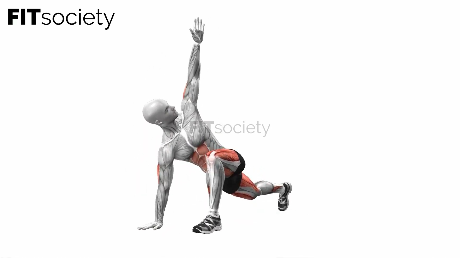 Zancada alterna con rotación