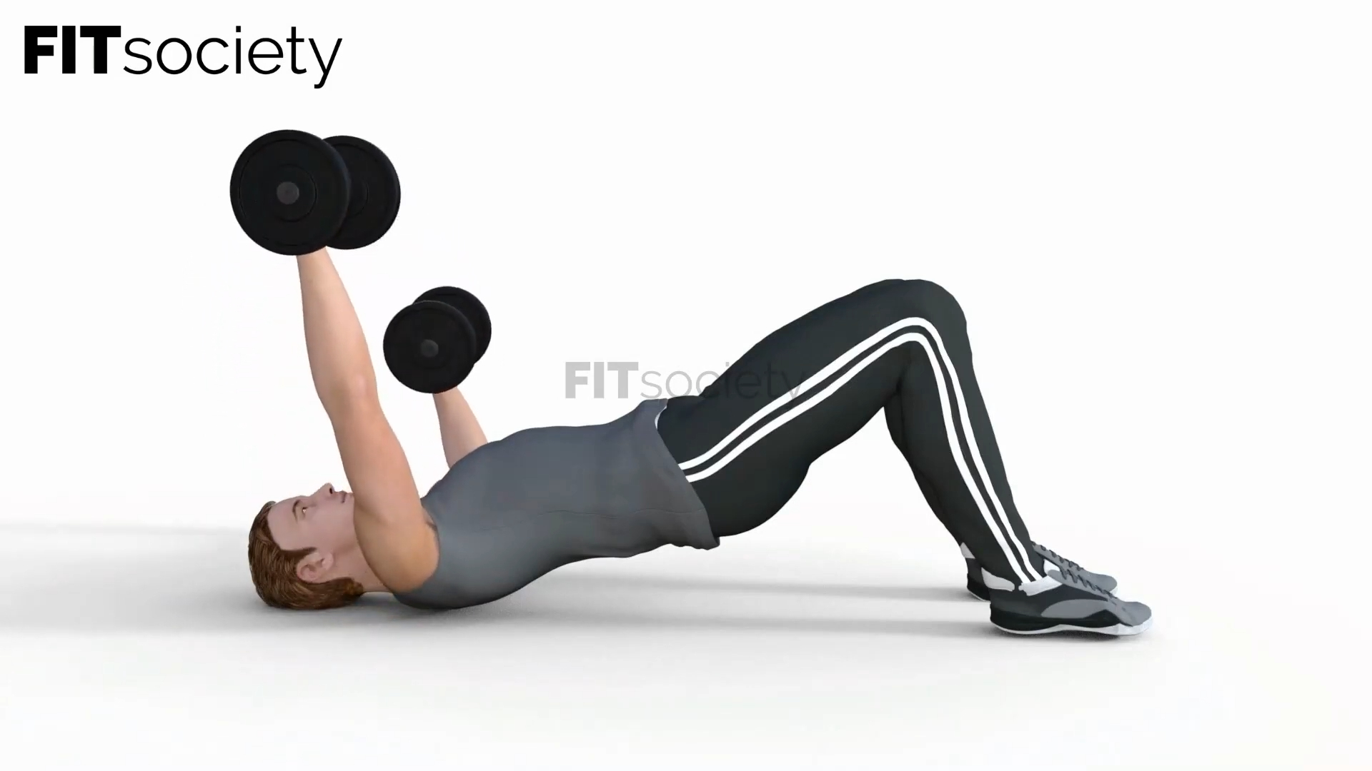 Bridge Alternate Dumbbell Press