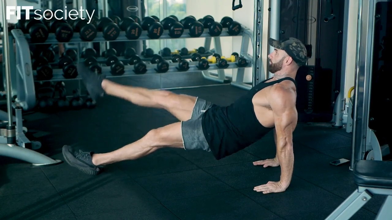 Alternate Leg Raise From Reverse Plank Position