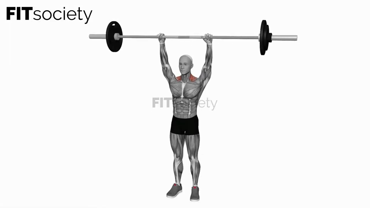Barbell Overhead Shrug