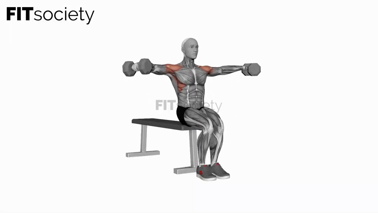 Dumbbell Seated Bent Arm Lateral Raise