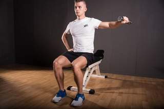 Dumbbell One-Arm Seated Lateral Raise