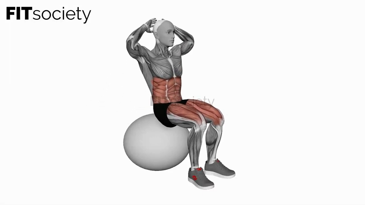 Abdominales sobre balón de estabilidad