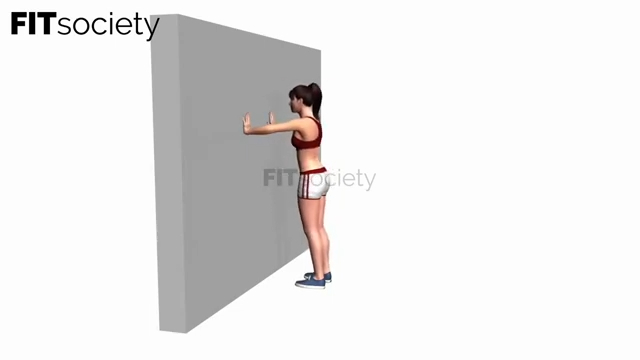 Liegestütze an der Wand