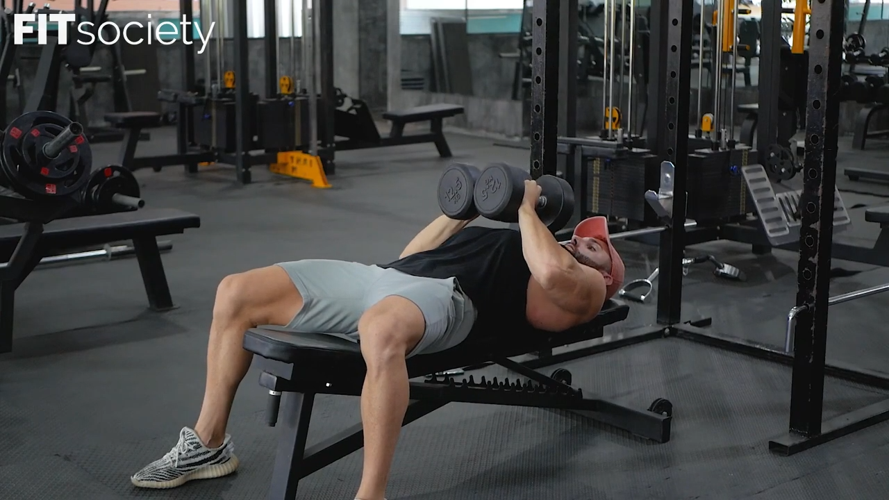 Dumbbell Crush Press - Squeeze Press