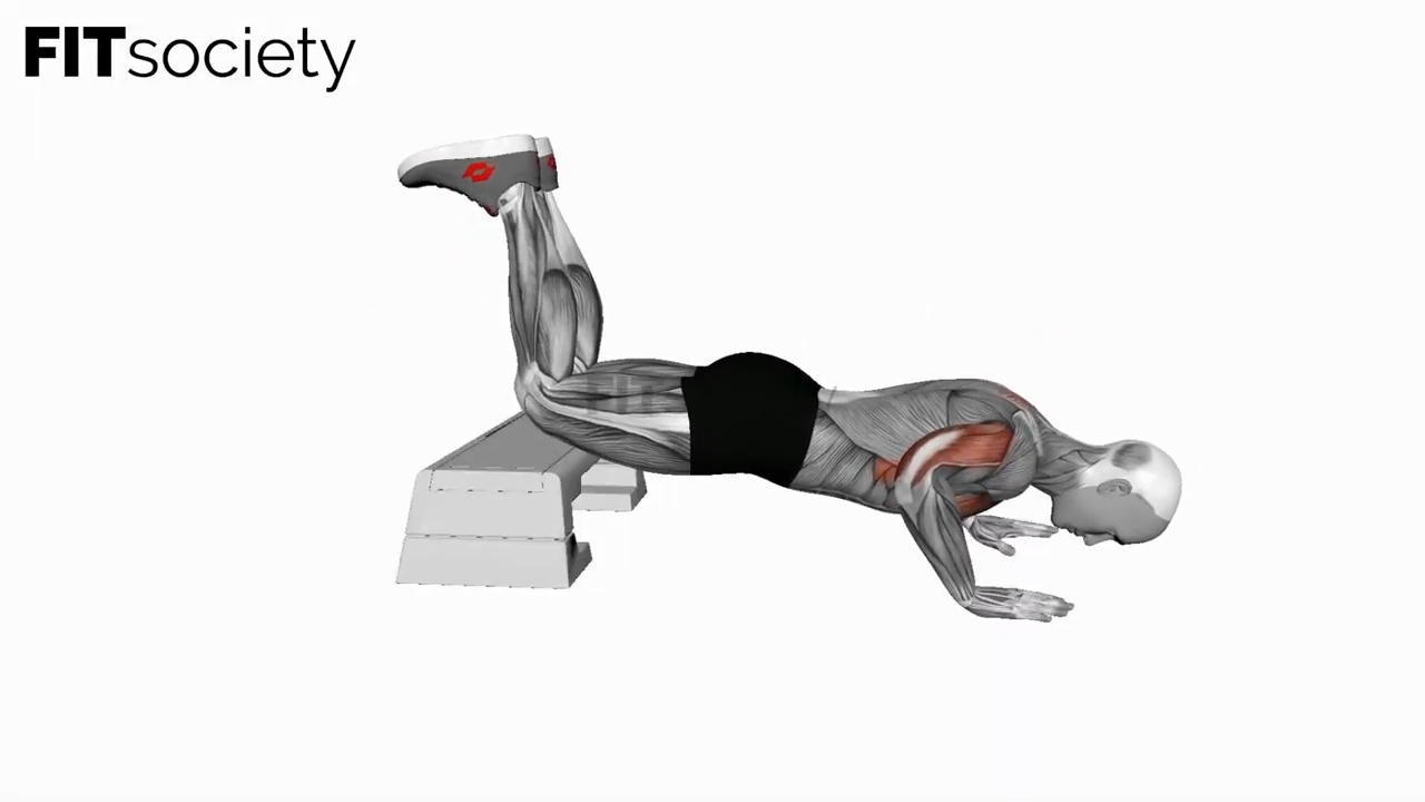 Decline Kneeling Push-Up