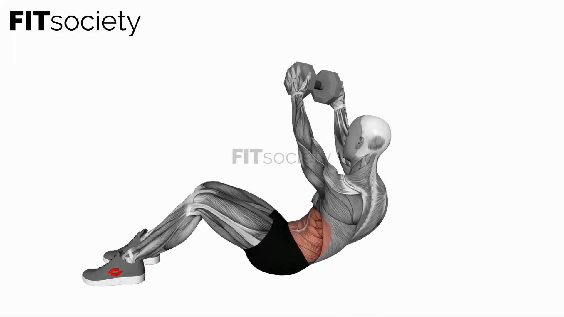 Dumbbell Straight-Arm Twisting Sit-Up