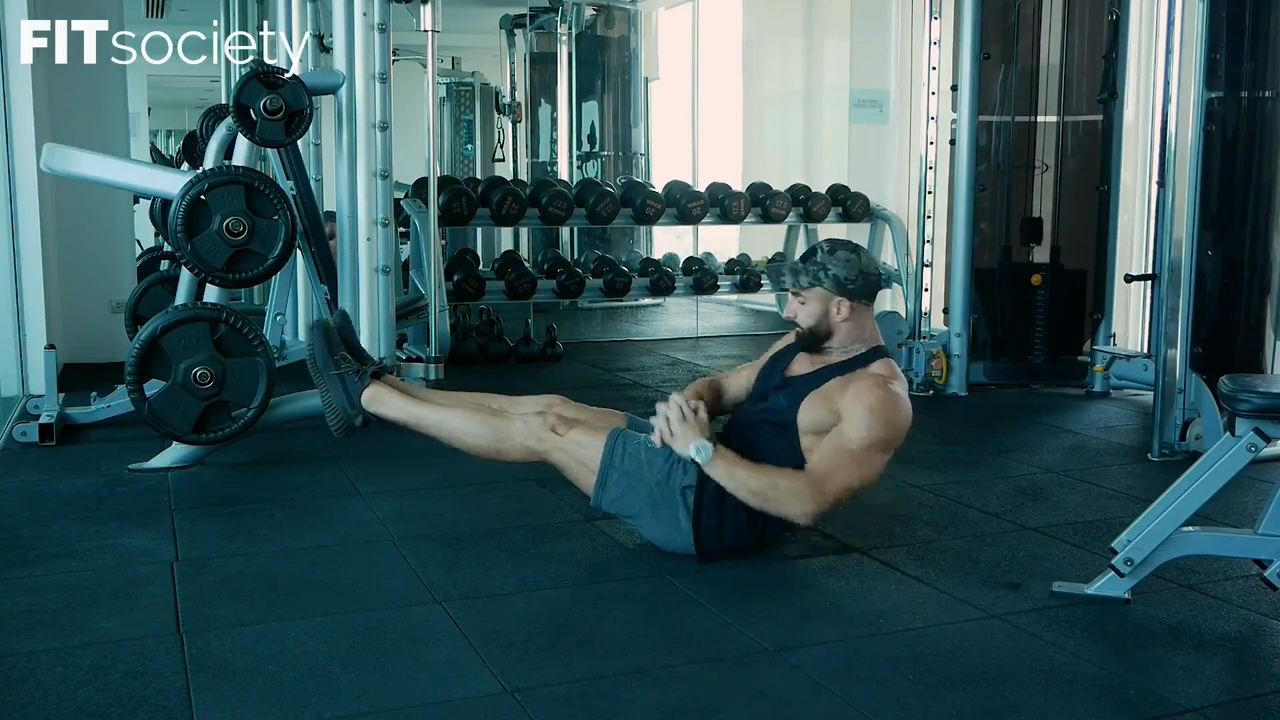 Russian Leg Twists pieds levés