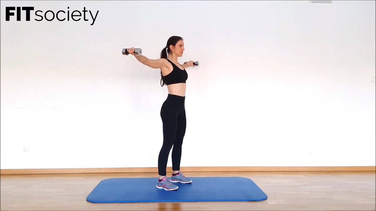Dumbbell Front + Lateral Raise