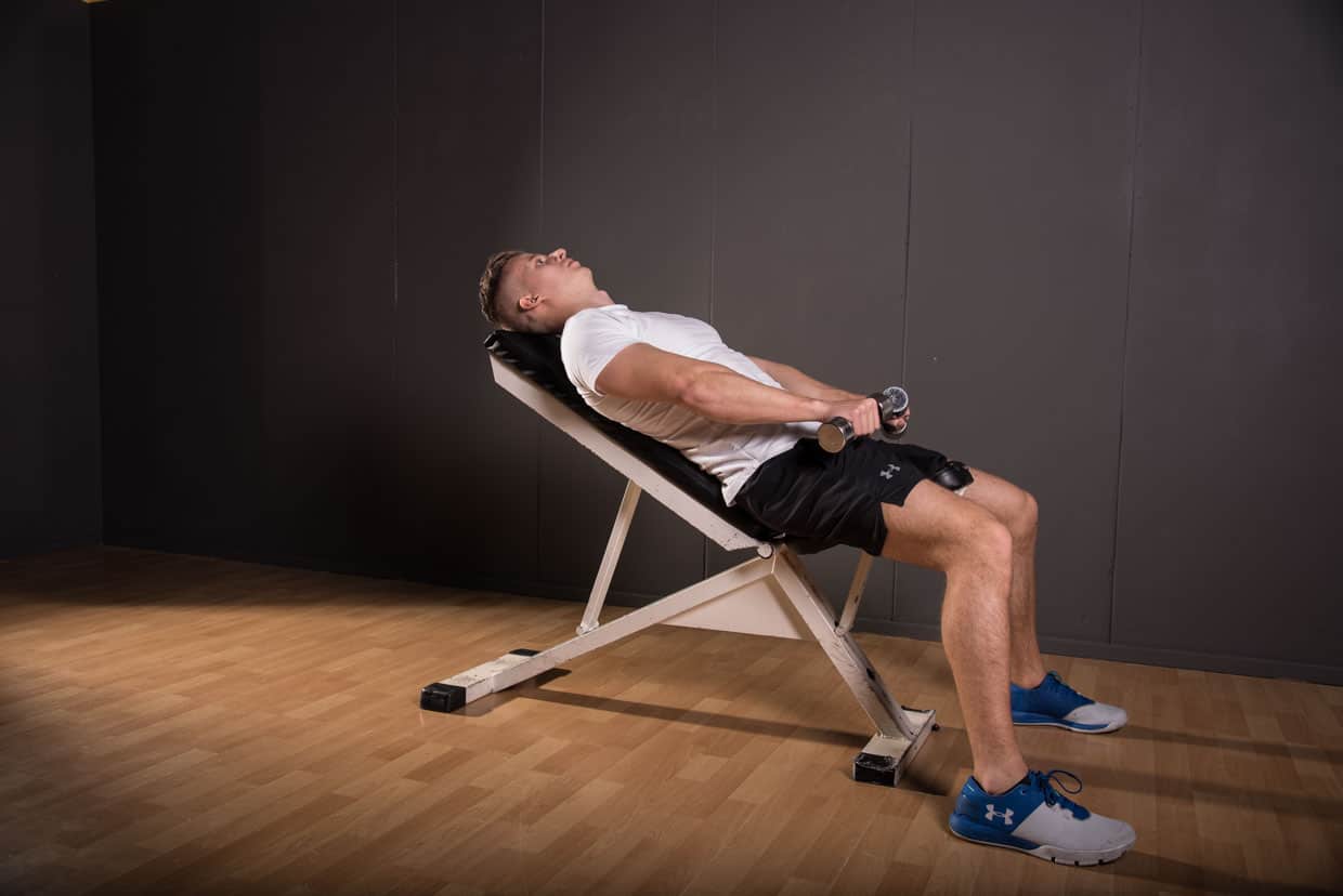 Dumbbell Incline Front Raise