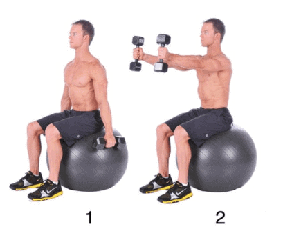 Front Raise (On Stability Ball)