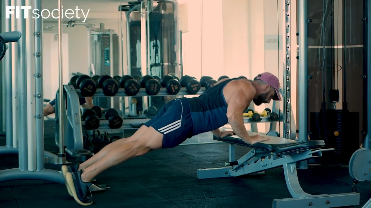 Incline Push-Up Rotation