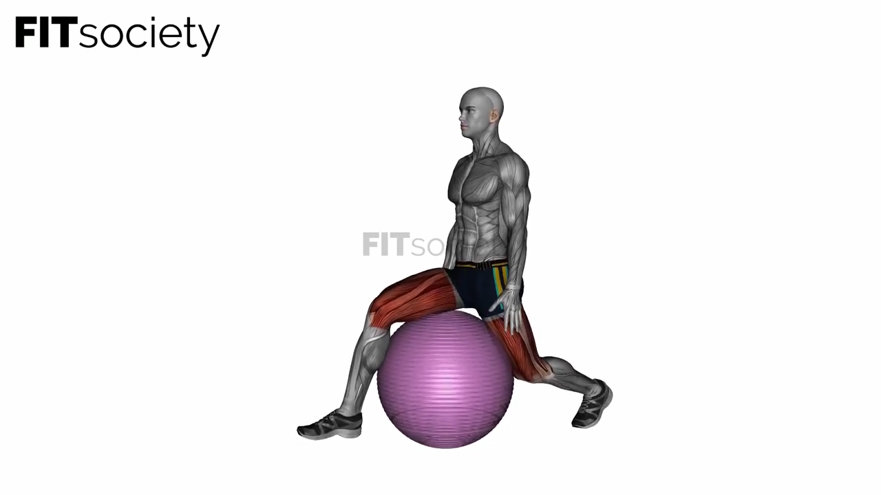 Exercise Ball Hip Flexor Stretch