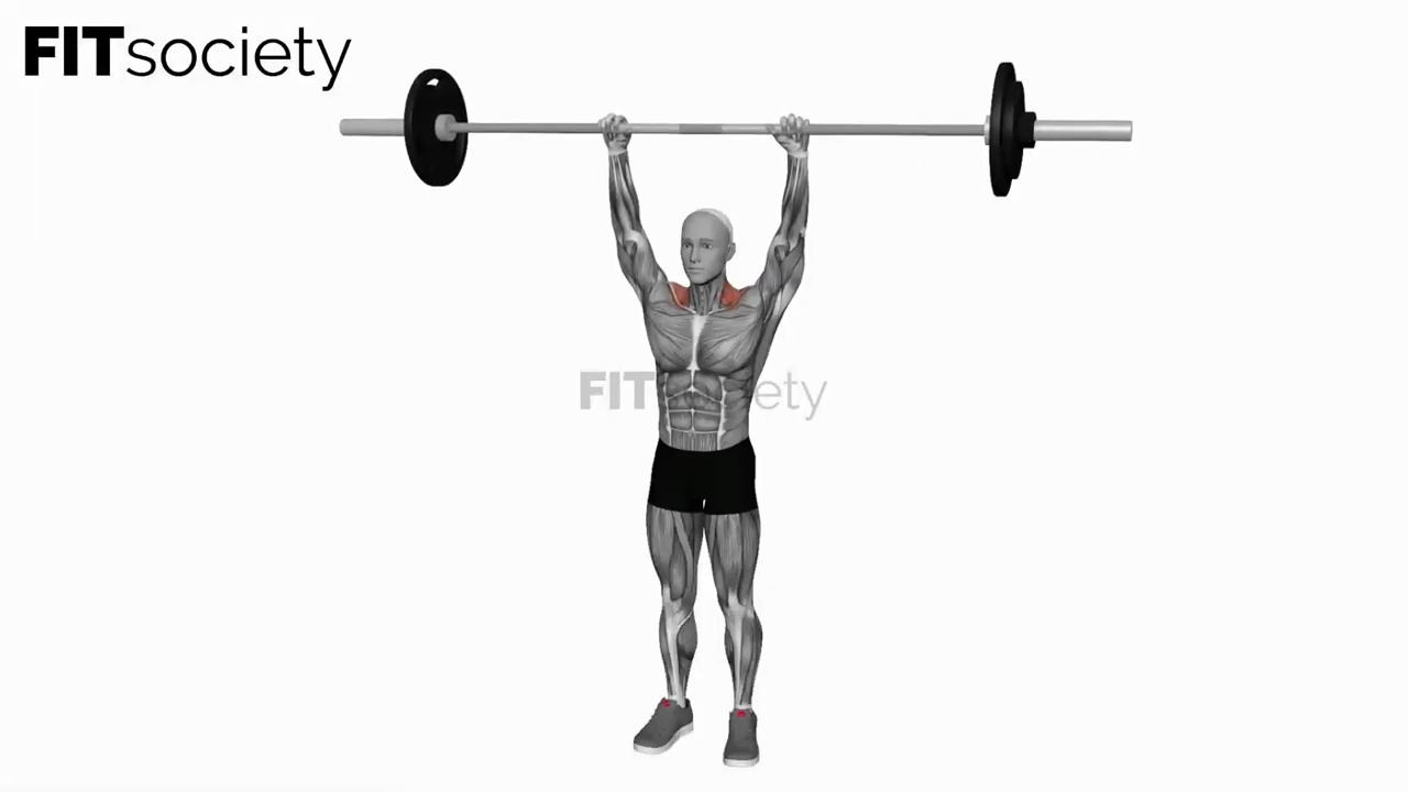 Barbell Overhead Shrug
