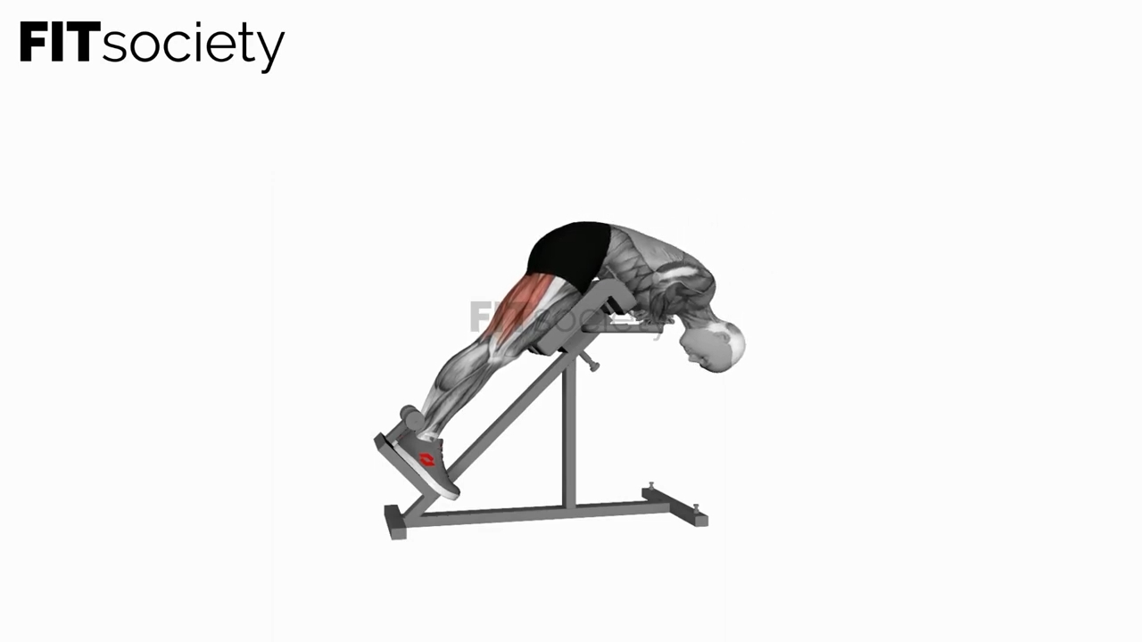 45-Degree Hyperextension with Arms to Chest