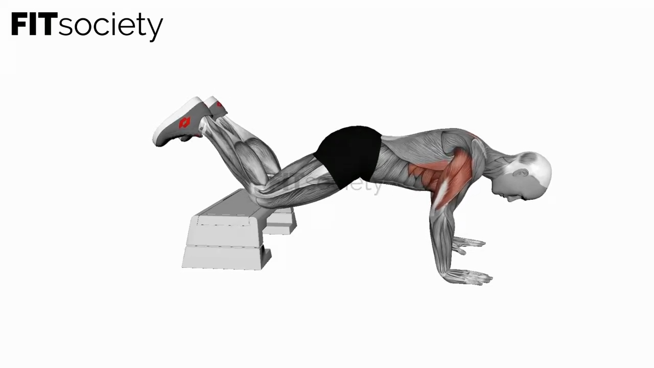 Decline Kneeling Push-Up