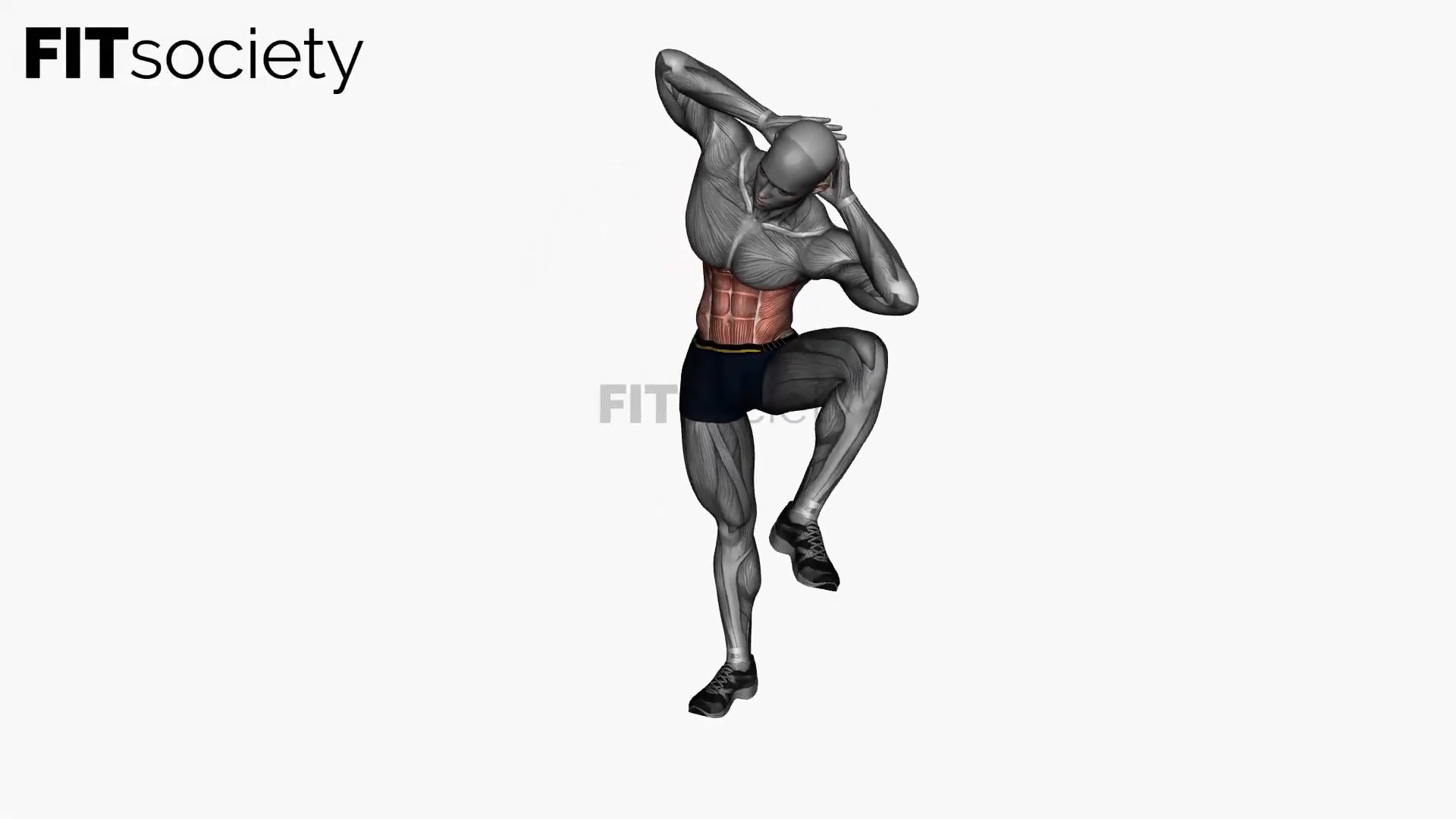 Crunch oblique debout