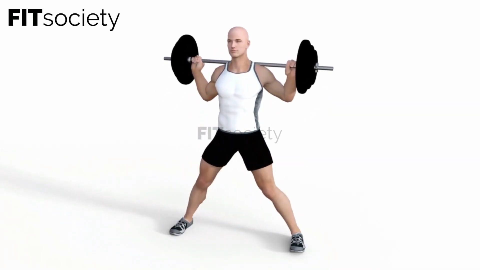Stationary Side Lunge With Barbel