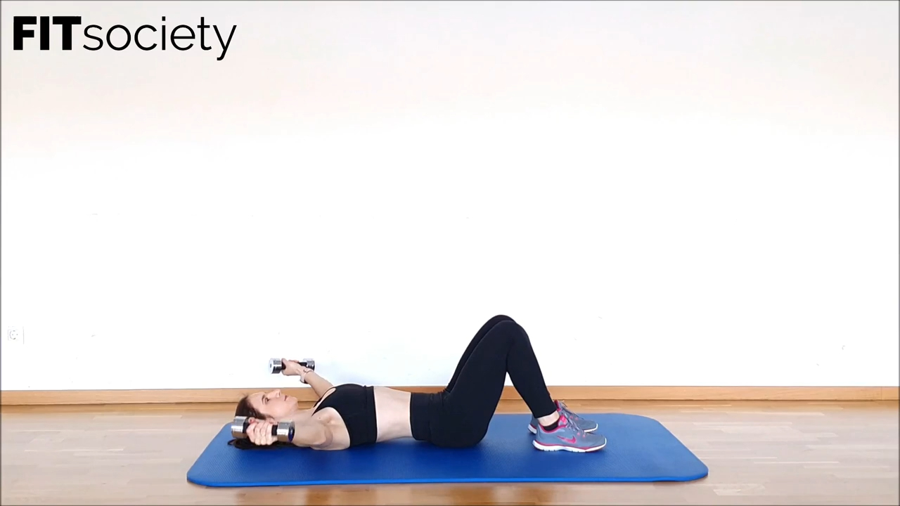 Dumbbell Laying Chest Flys