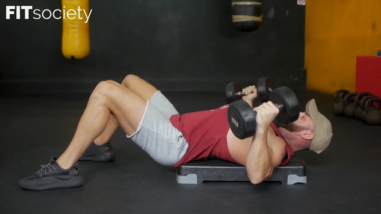 Dumbbell Fly on Step