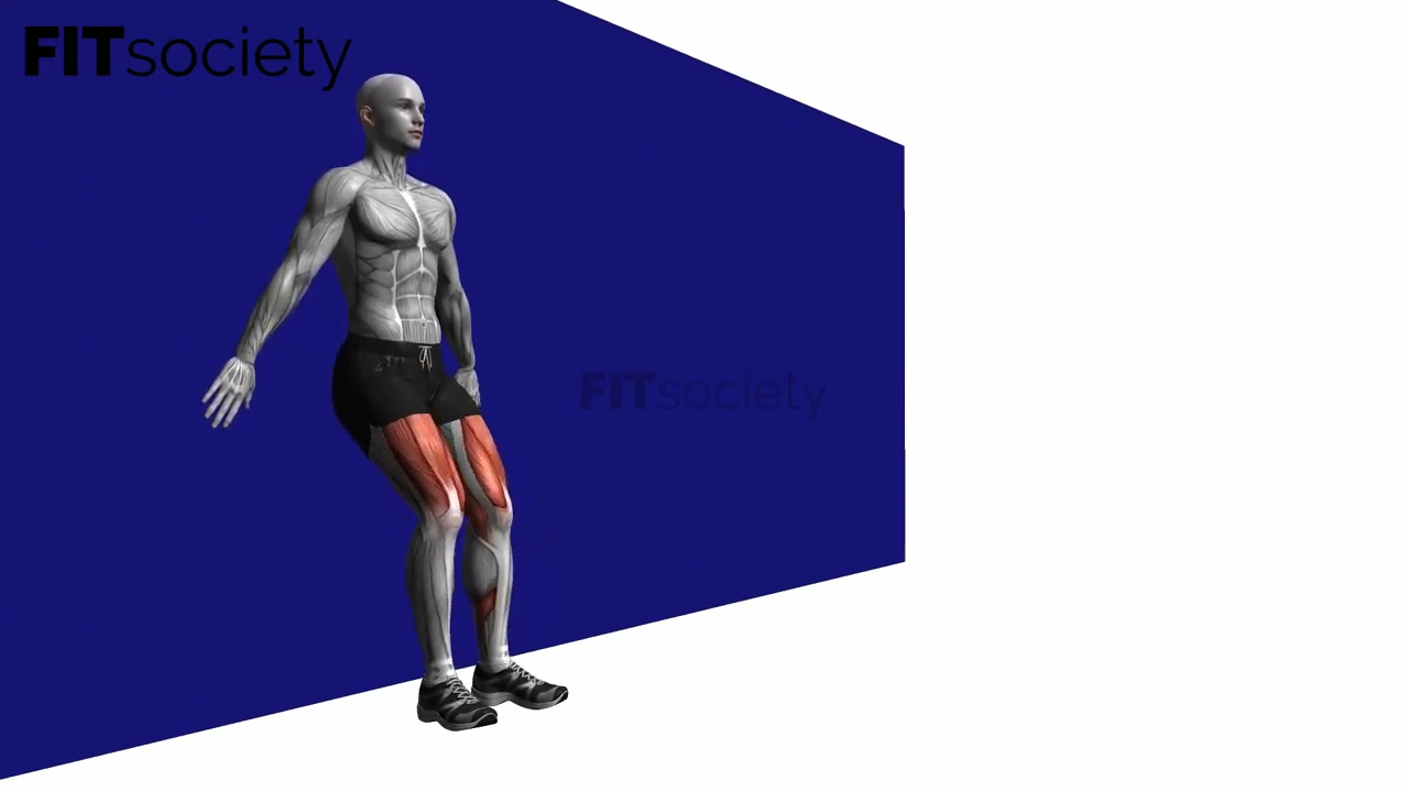 Wall Squat With Pause Bodyweight