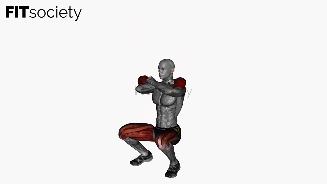 Kettlebell Front Squats Overhead