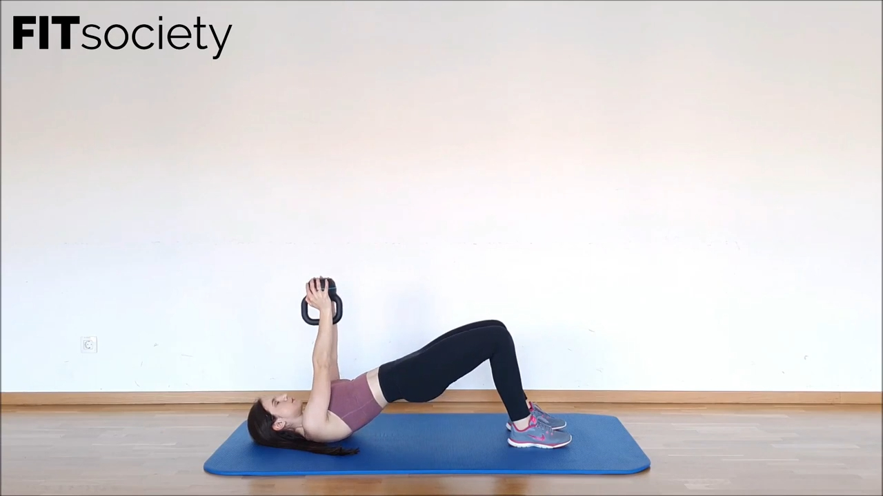 Kettlebell Press Up With Hip Bridge